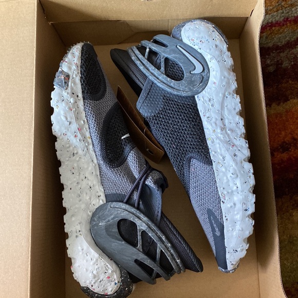 NWT Nike Glide FlyEase Mercury Grey/Black Fog Running Shoes sz w7.5 m9 - Picture 7 of 7